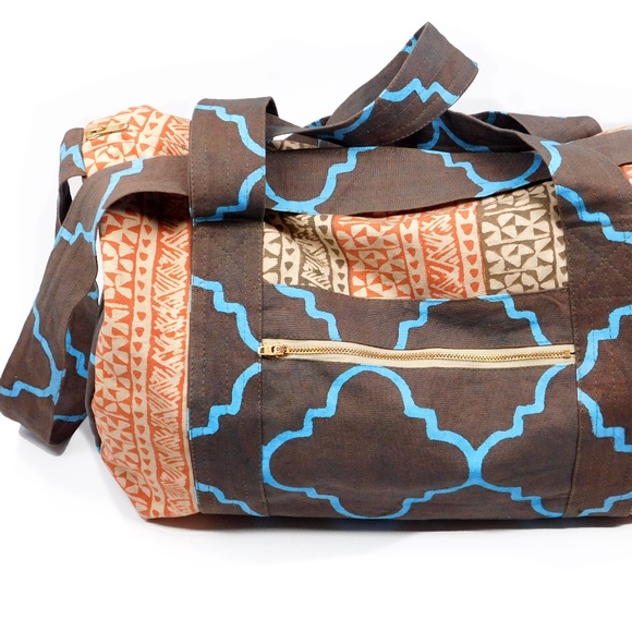 Knighbury Handbags - "Fes" Cotton Duffle Bag